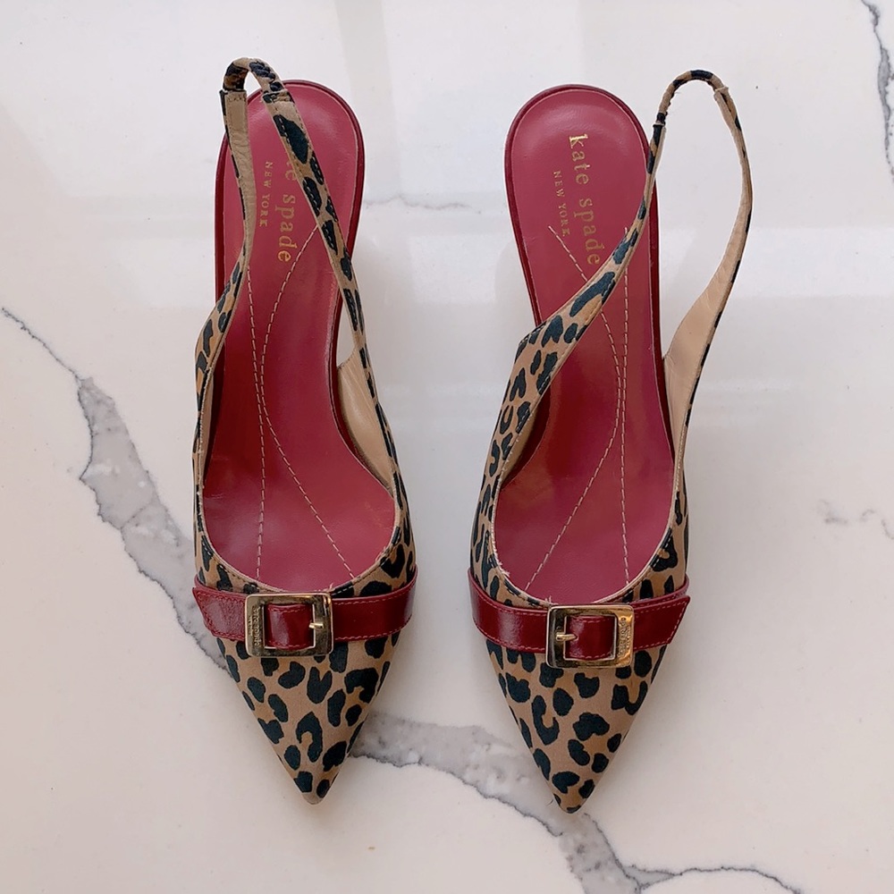 Kate Spade Shoes Slingback Kitten Heels Wedges